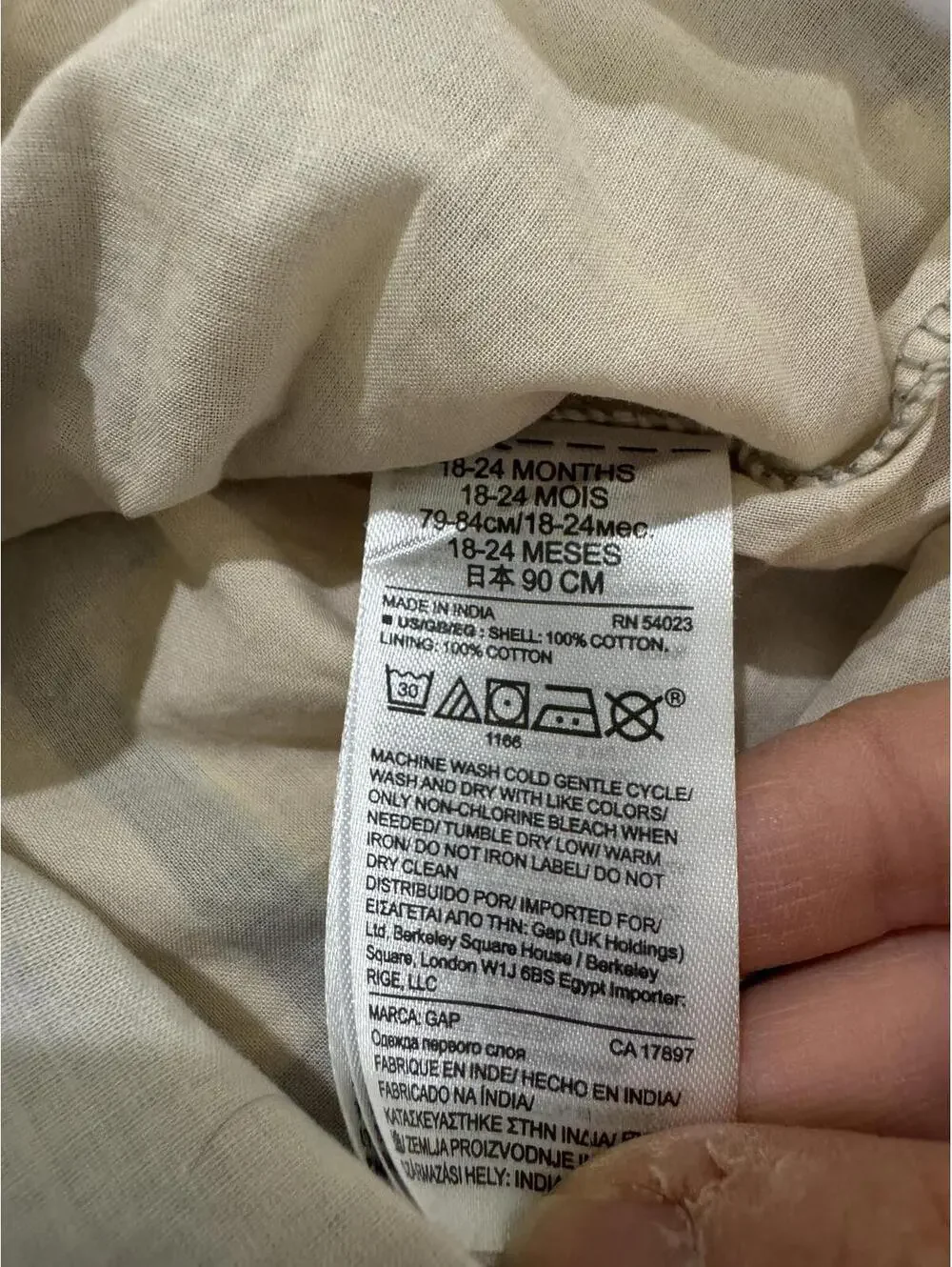 Baby Gap Plaid Babydoll Lined Top Blue Gray 18-24M